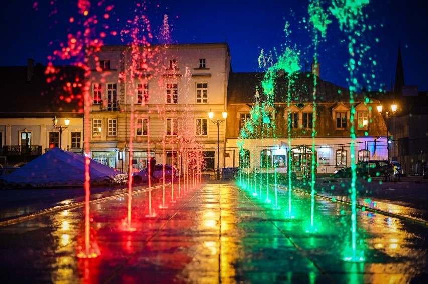 Próba fontann na Stary Rynku w Częstochowie