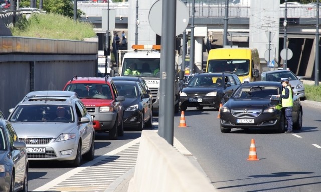 Wypadek w tunelu na trasie W-Z w Łodzi