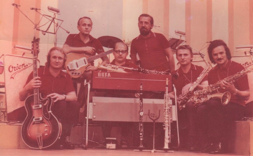 Zespół muzyczny „Orion”. Od lewej: Wiesław Juszkiewicz,...