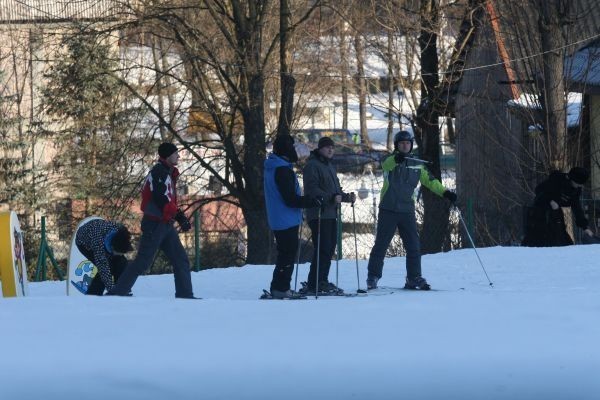 Na stoku "Henryk" w Krynicy-Zdroju narciarzy nie brakuje