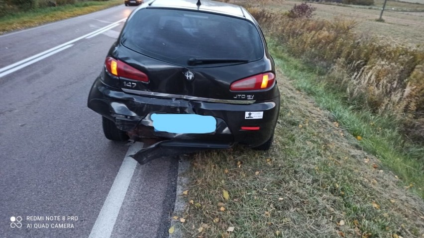 Zderzenie volkswagena z alfą romeo w Krzywczy w powiecie przemyskim. Na szczęście nikt nie został ranny [ZDJĘCIA]