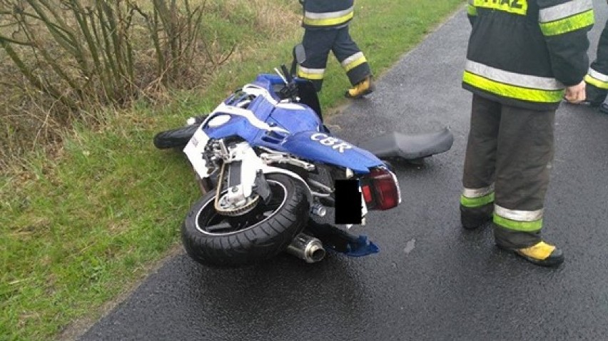 Wypadek motocyklem!