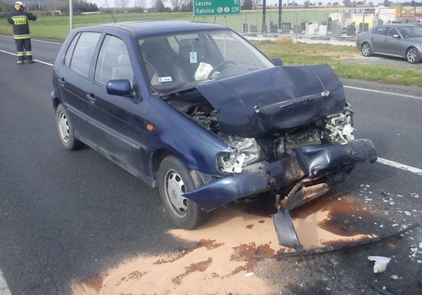 Wypadek na krajówce w Pleszewie