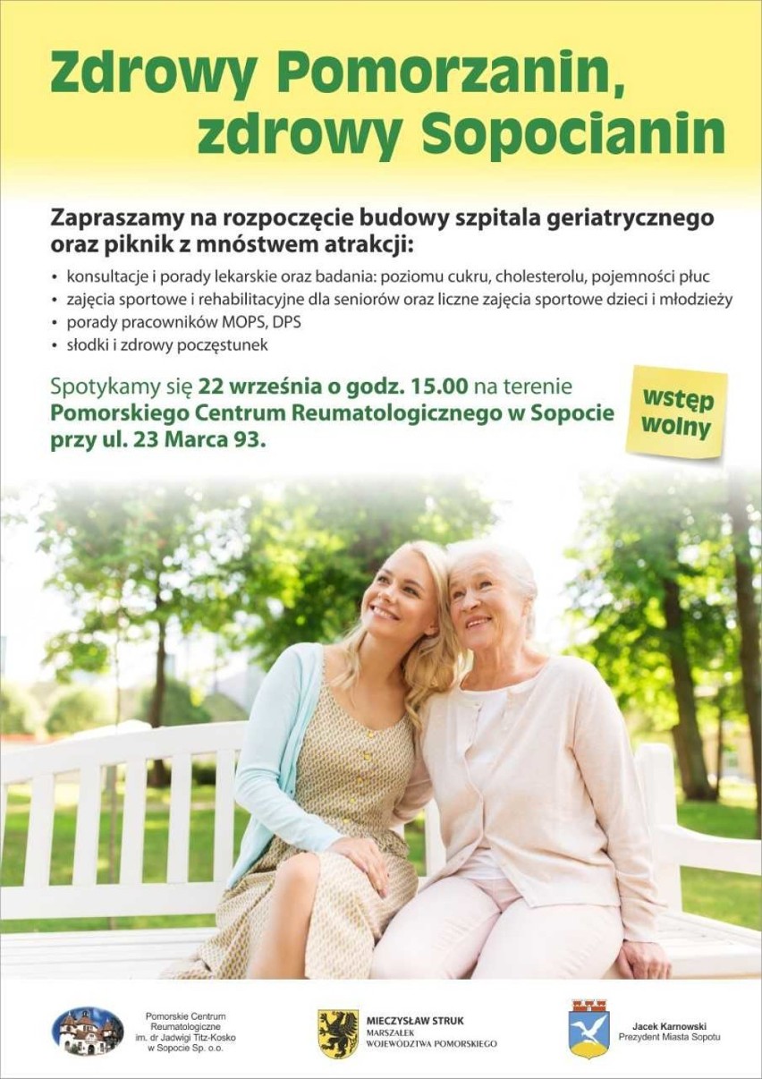 Szpital geriatryczny w Sopocie. Rozpoczęcie inwestycji i festyn dla mieszkańców 