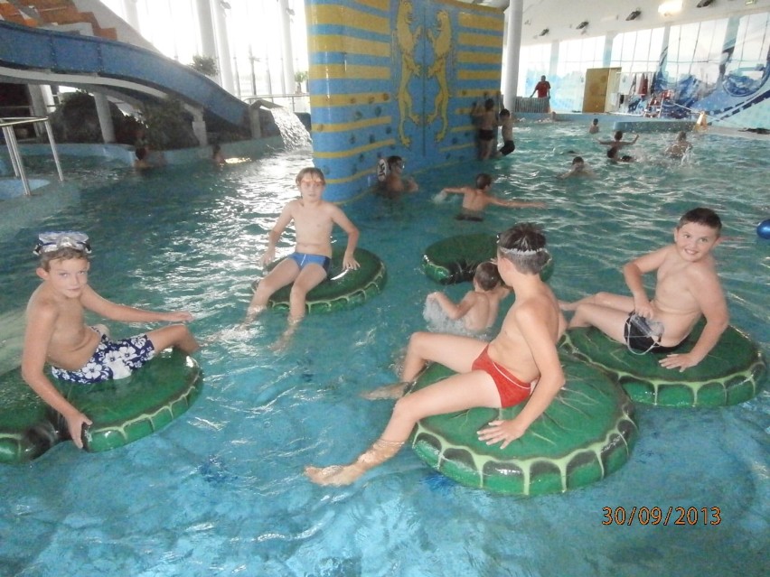 Do aquaparku przyjechały dzieci z SP nr 2 w Żychlinie