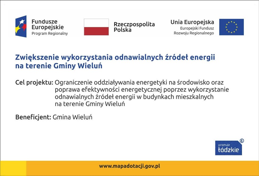 Co z projektem odnawialnych źródeł energii dla mieszkańców gminy Wieluń?