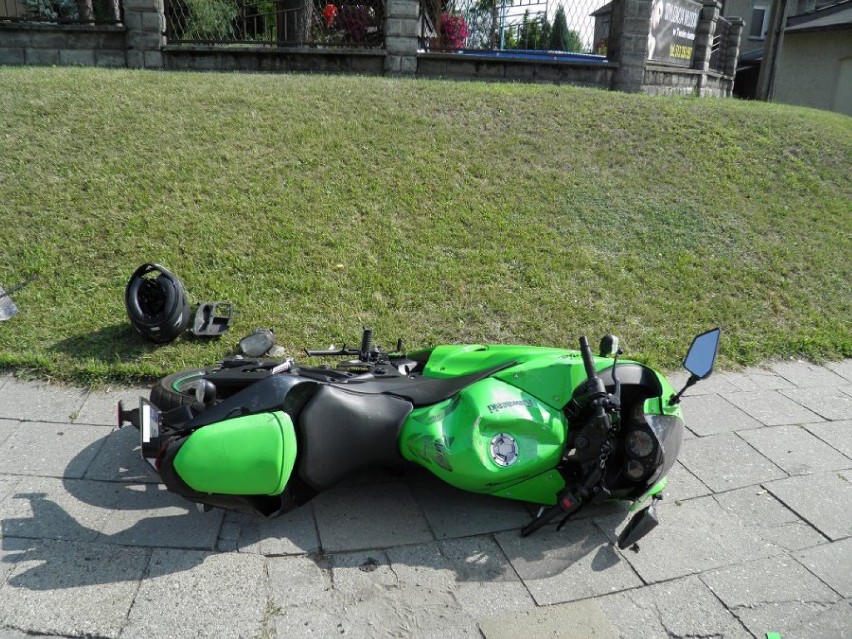Wypadek w Jejkowicach. Motocyklistka jest ranna