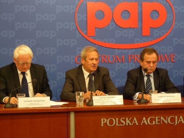 od lewej: Olgierd Dziekoński, Janusz Steinhoff, Tadeusz...