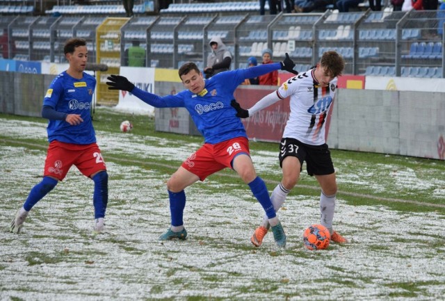 Artur Pikk (nr 28) jest graczem Odry od nieco ponad roku.