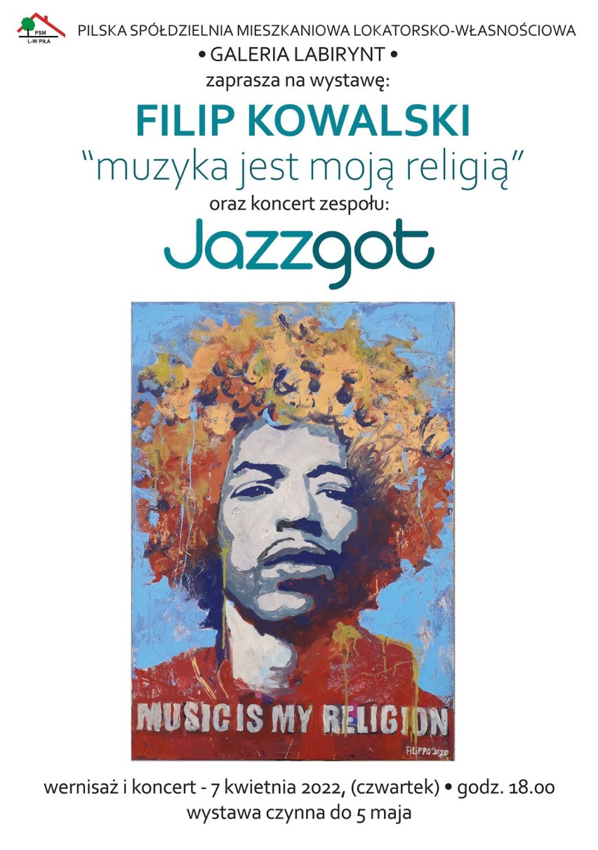 Serdecznie zapraszamy na wystawę „Muzyka jest moją religią” autorstwa Filipa Kowalskiego  
