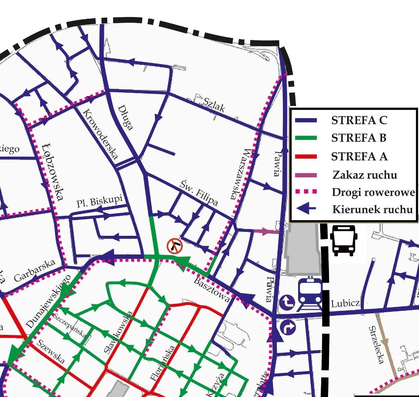 Tak miałaby wyglądać organizacja ruchu w centrum Krakowa