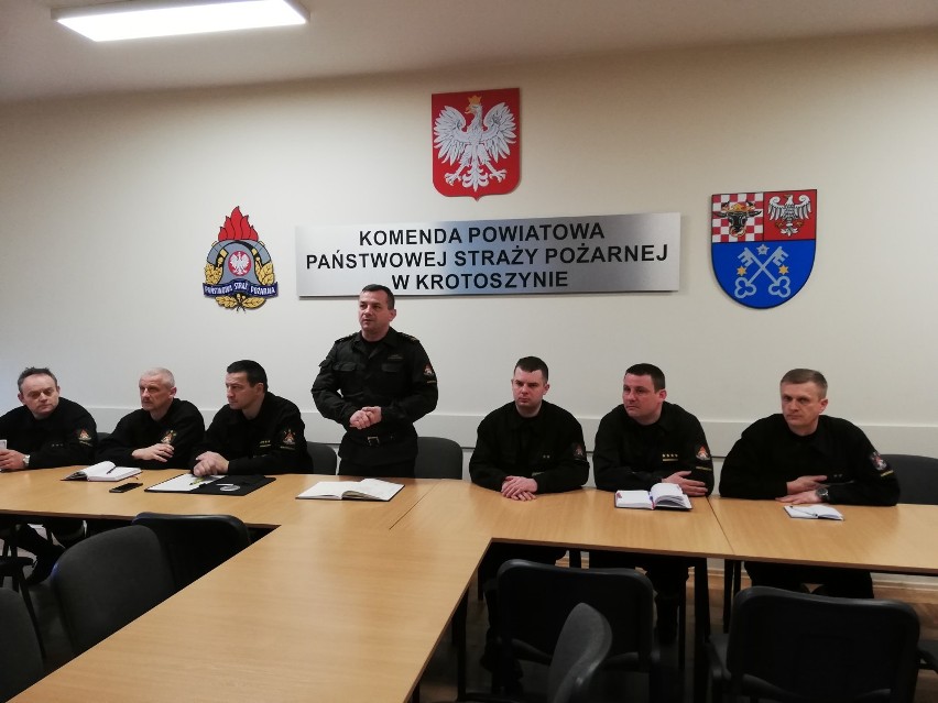 KROTOSZYN: W siedzibie PSP Krotoszyn odbyła się odprawa operacyjna kadry kierowniczej z dowódcami [ZDJĘCIA]