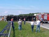 Wypadek na autostradzie A1 w kierunku Gdańska. Droga zablokowana! 