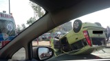 Wypadek przy Tandecie. Pijany kierowca BMW wymusił pierwszeństwo [ZDJĘCIA, WIDEO]