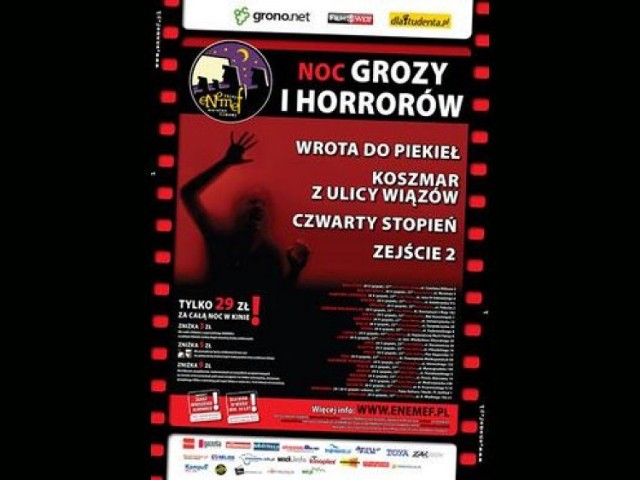 W najbliższy piątek i sobotę w Kinie Helios w Białymstoku w Galerii Biała oraz Galerii Alfa pokazane zostaną filmy w ramach cyklu ENEMEF Noc Grozy i Horrorów