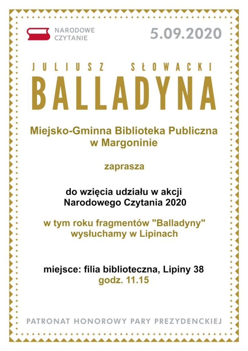 5 września godz. 11.30, biblioteka w...