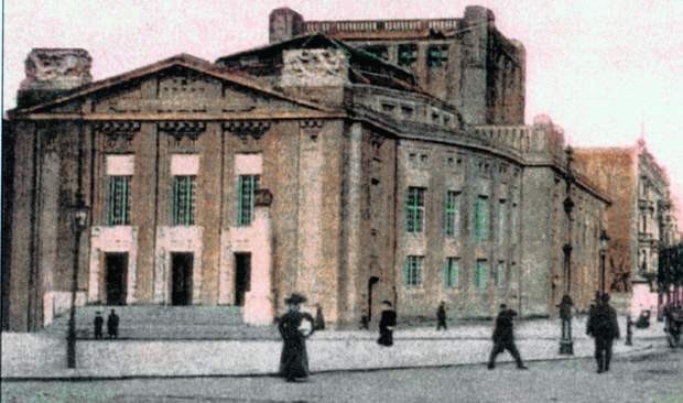 Teatr w  Katowicach na pocztówce z początku XX wieku