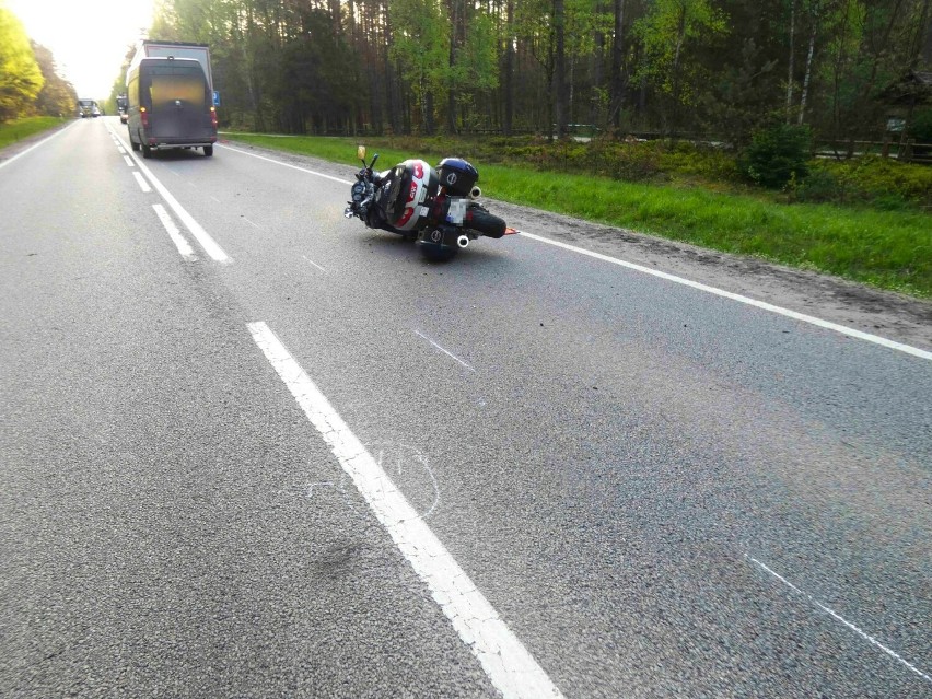 Wypadek motocyklisty w gm. Kościerzyna
