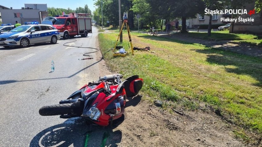 Wypadek na DK94 w Piekarach Śląskich. Zderzył się samochód z...