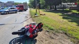 Wypadek na DK94 w Piekarach Śląskich. Motocyklista zderzył się z samochodem. Jedna osoba została ranna