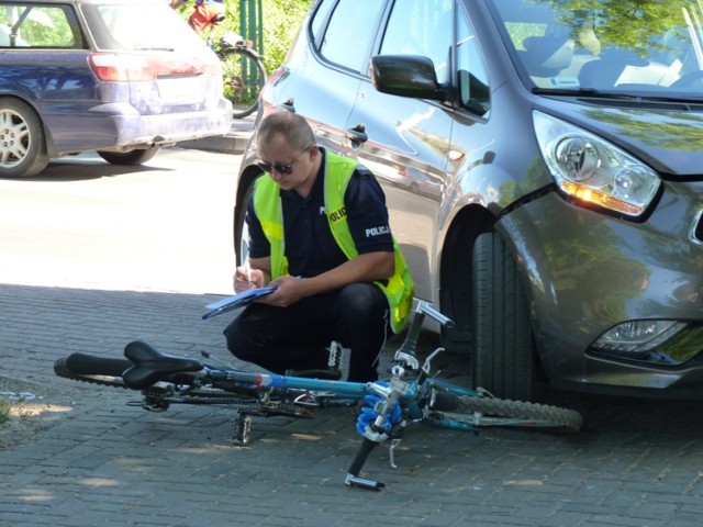 Potrącenie rowerzysty na ul. Kościuszki w Radomsku