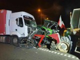Ciągnik został zniszczony w czasie blokady S5 pod Żninem - Zrzutka.pl przelała pieniądze rolnikowi