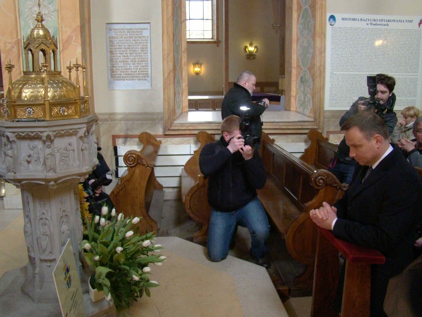 Andrzej Duda modlił się m.in. w Kaplicy Świętej Rodziny...