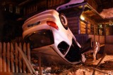 Zakopane: Peugeot dachował na ulicy Kościeliskiej [ZDJĘCIA]