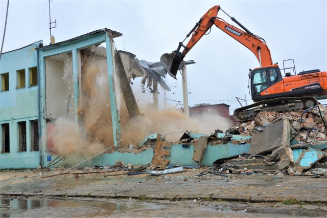 Stary dworzec PKP w Goleniowie został całkowicie wyburzony