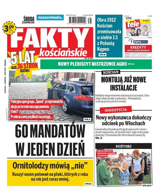 Zapraszamy do lektury nowych "Faktów Kościańskich"