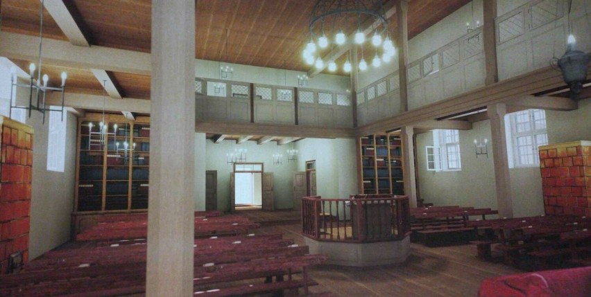 Tak mogło wyglądać wnętrze synagogi w Fordonie. Artystyczna...