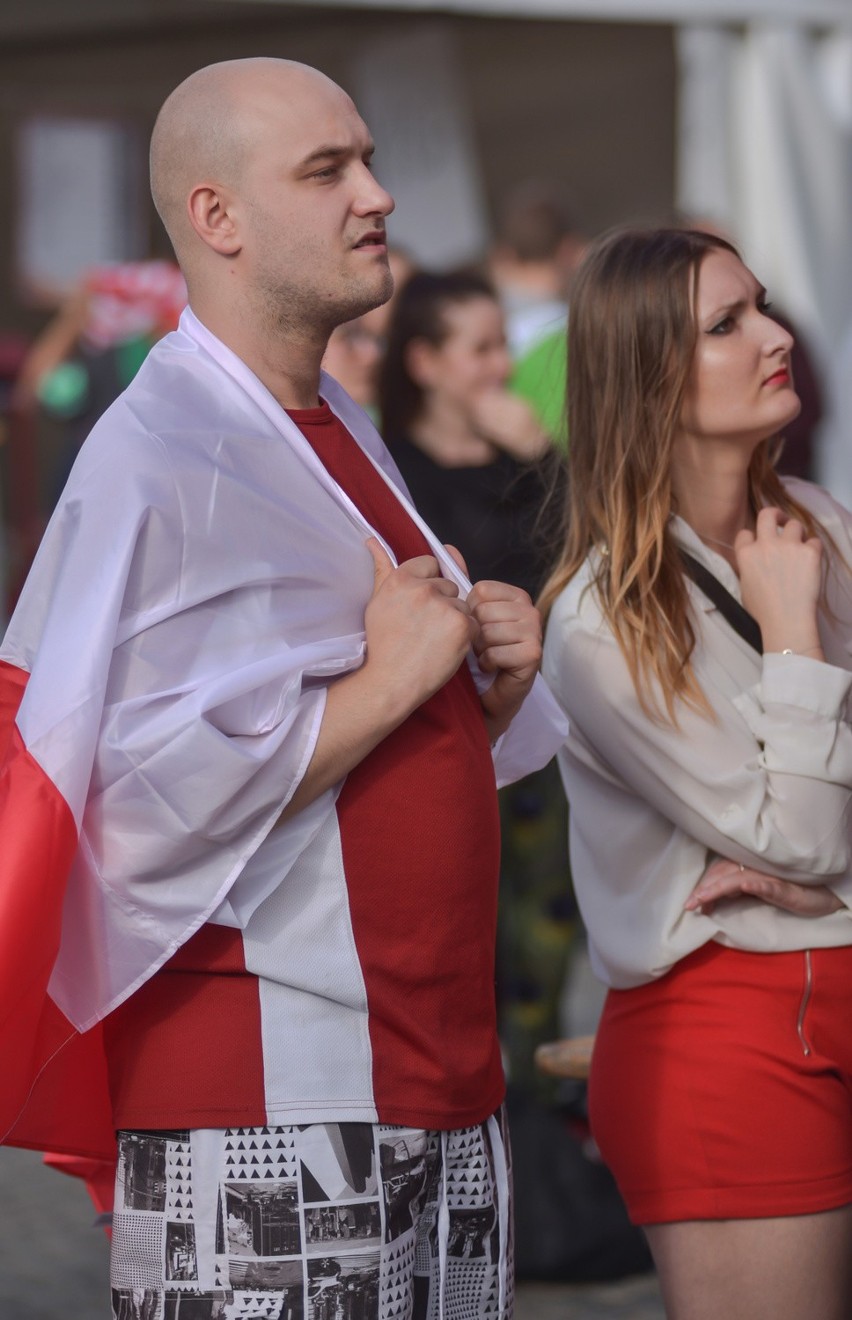 Strefa kibica w Gdańsku w czasie meczu Polska-Ukraina
