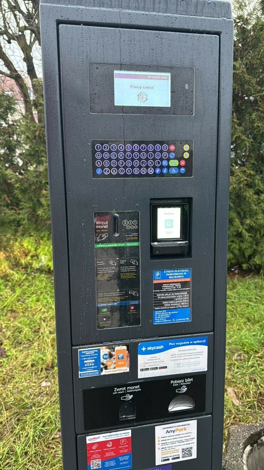 Parkomaty w Malborku z funkcją płatności kartą