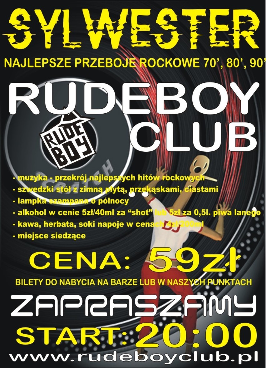 Sylwester 2016/2017 Bielsko Biała, RudeBoy Club