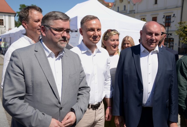 Prezydent Andrzej Duda odwiedził Bochnię przy okazji akcji Mobilna Strefa Zdrowia, 8.07.2023