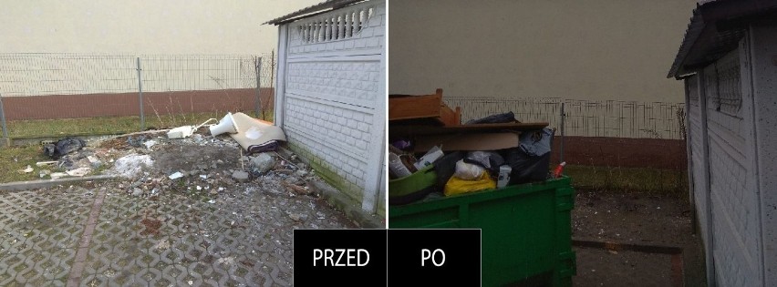 Przy ulicy Jagiellońskiej mieszkańcy wyrzucali odpady...