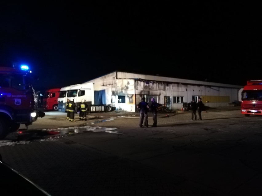 Pożar salonu Mercedesa w Ociążu! Ogień objął halę z częściami motoryzacyjnymi