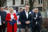 Adam Szłapka z wizytą w Olkuszu. Minister poparł kandydatkę na urząd Burmistrza Miasta i Gminy Olkusz Annę Kwaśniewską. Zobacz zdjęcia 