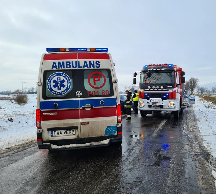 Wypadek na trasie Lipiny -Buszewo. Jedna osoba została przewieziona została do szpitala 