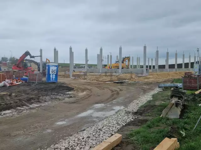 Budowa Lidla w Opolu.