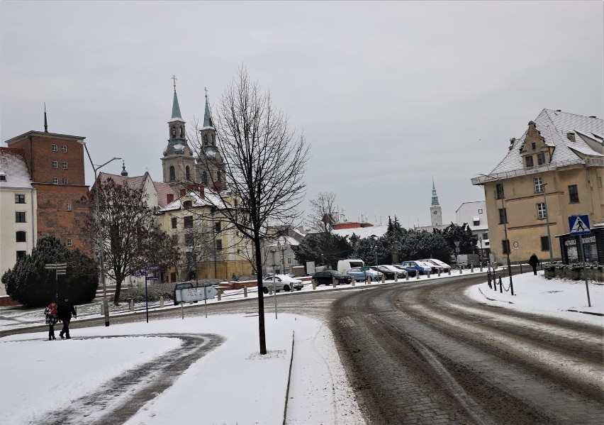 Miasto pokryte śniegiem wyglądało pięknie!