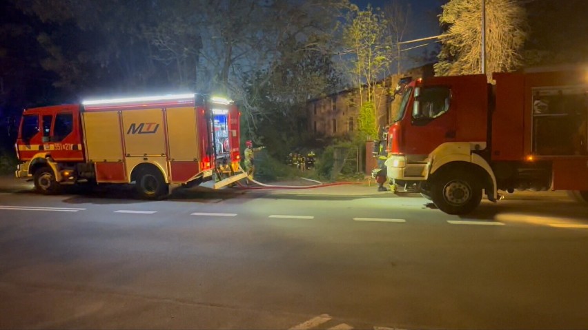 Pożar przy ul. Joanny Żubr w Wieluniu (12 maja)