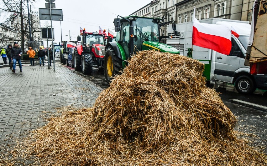 Tak wyglądał protest rolników 9 lutego w Bydgoszczy.