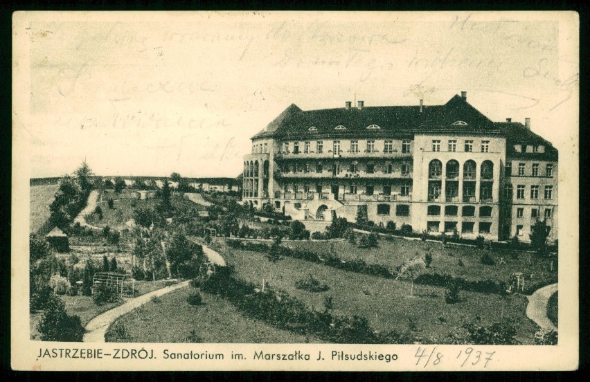 Sanatorium w Jastrzębiu-Zdroju na pocztówce