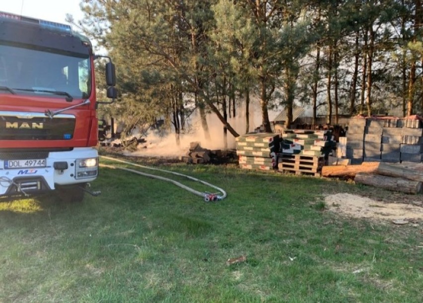 Pożar lasu i altany w Kijowicach (FOTO)        