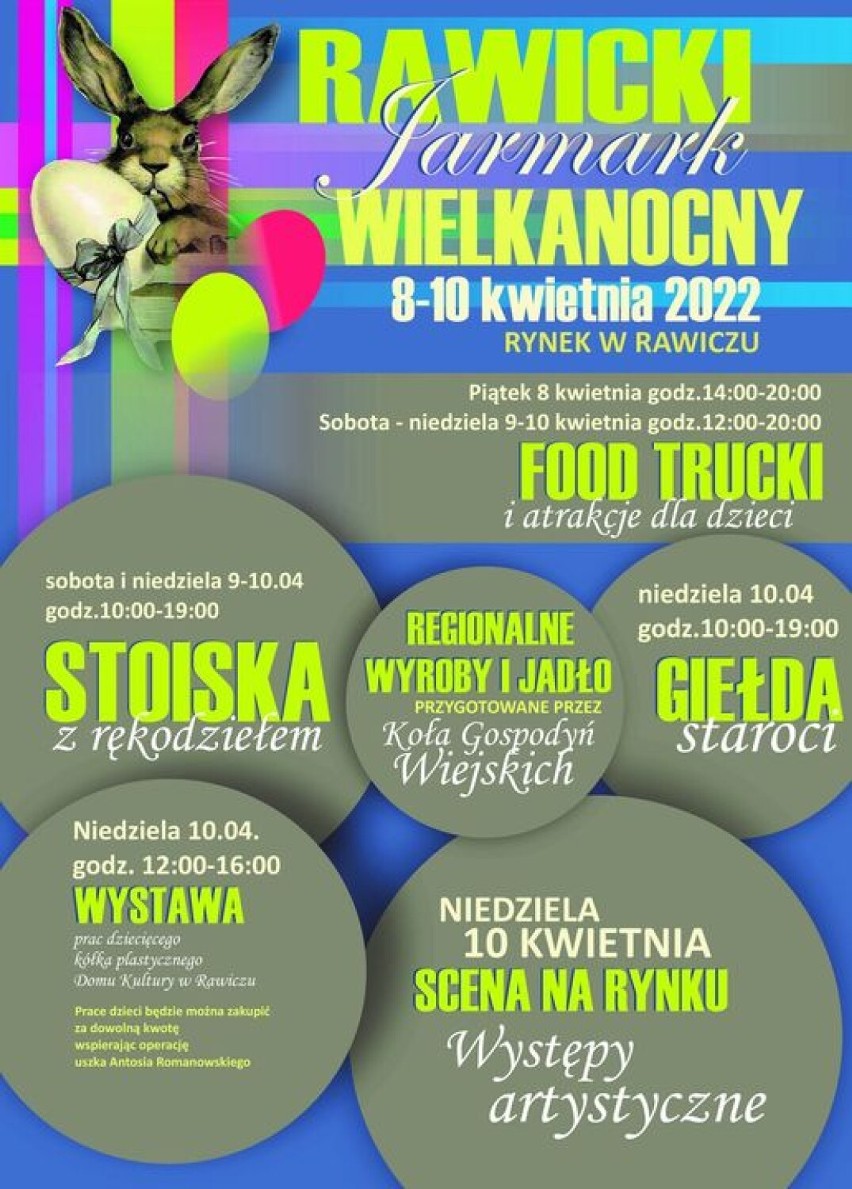 Jarmark wielkanocny w Rawiczu (2022). Szykują się trzy dni dobrej zabawy! Oto harmonogram imprezy