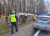 Fajsławice. Wypadek ukraińskiego autokaru na DK17. Siedem osób, w tym pięcioro dzieci trafiło do szpitala