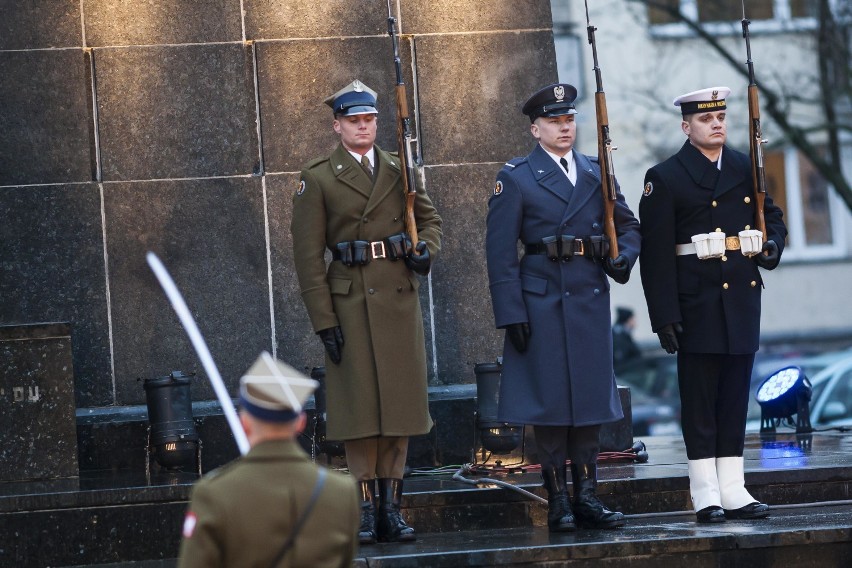 Pod Pomnikiem Bohaterów Getta wspomniano ofiary holocaustu...
