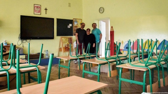 Prace remontowe w Samorządowej Szkole Podstawowej numer 3 w Kazimierzy Wielkiej przebiegły bez zakłóceń