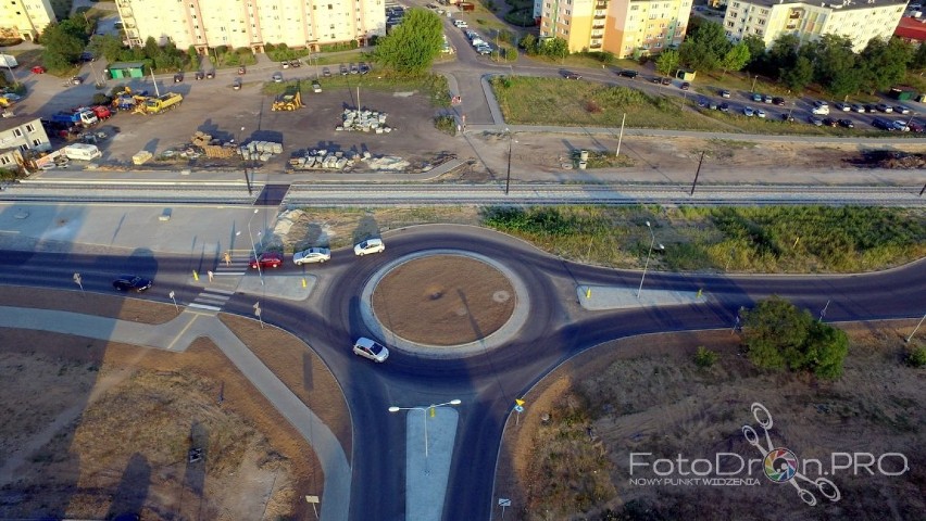 Budowa linii tramwajowej do Fordonu widziana z drona [zdjęcia]